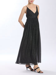 Camisole Long Tier Dress With Gold Strap