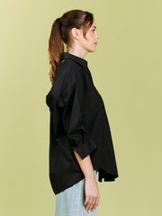 Back Cut-Out Elasticated Sleeves Oversized Shirt