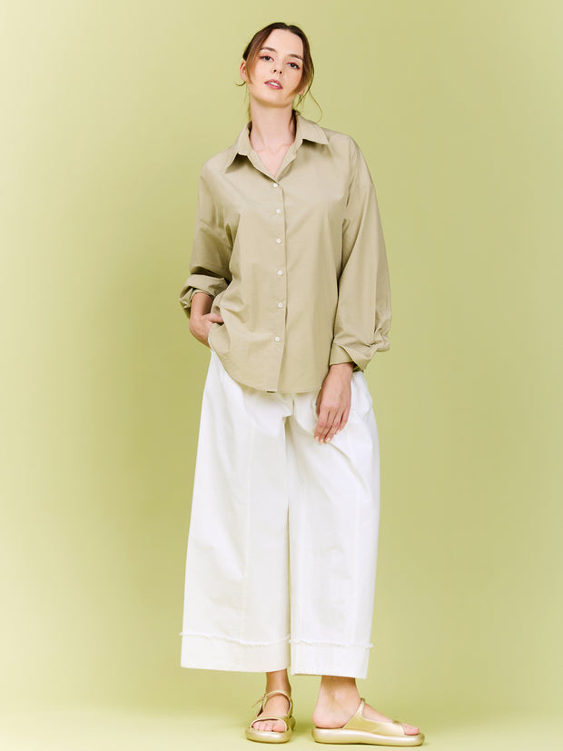 Gathers Back Relaxed Fit Shirt with Pull String