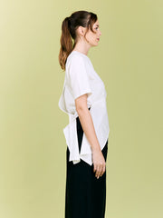 Short Sleeves Asymmetric Blouse