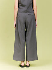 Pleated Straight Leg Tailored Pants