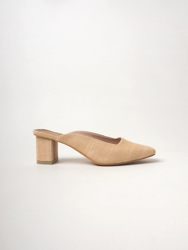 DEBORAH Square-toe mule pumps