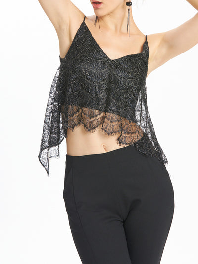 Camisole Lace Swing Crop Top