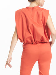Boxy Shoulder Cropped Top