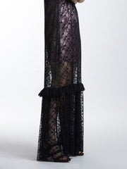 Camisole Tiered Dress in Pleated Lace