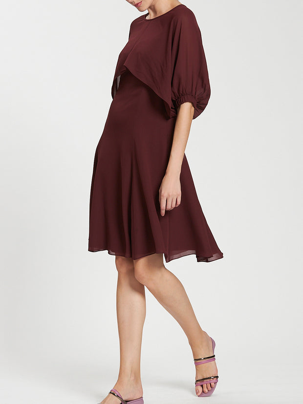 Cropped Top Layer 2 Pieces Paneled Dress