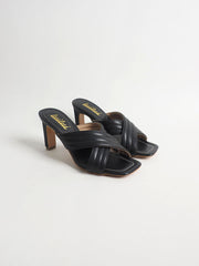 ALEXIA quilted criss-cross sliders